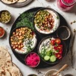 Savory Greek Yogurt Bowl with Chickpeas, Tomatoes, and Pickled Red Onions Recipe