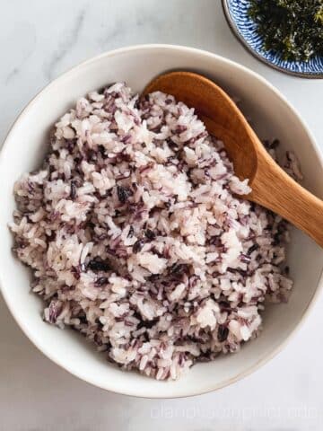 Korean Purple Rice Recipe (Easy Rice Cooker Version) Recipe