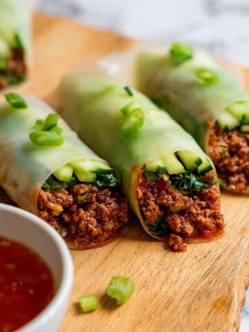Thai Basil Beef Spring Rolls Recipe