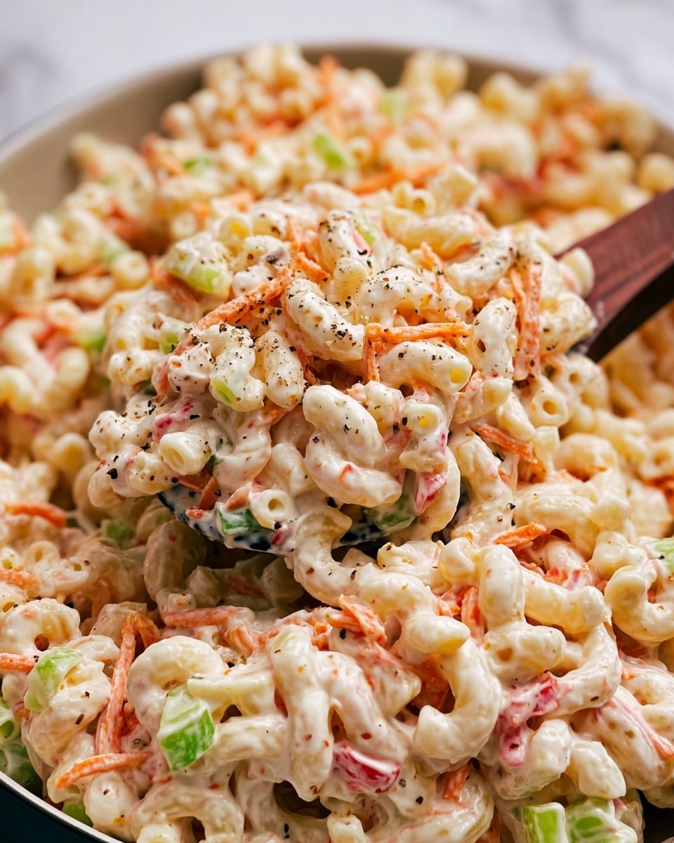 Creamy Macaroni Salad with Fresh Vegetables | Delicious & Easy