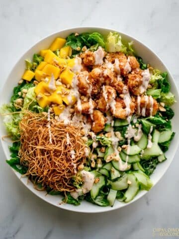 Coconut Shrimp Salad with Mango, Cucumber, and Citrus Dressing Recipe