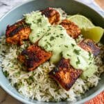 Spicy Salmon with Coconut Avocado Sauce Recipe