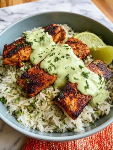 Spicy Salmon with Coconut Avocado Sauce Recipe
