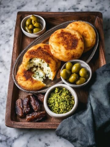 Ultra-Cheesy Arepas with Date and Olive Spread Recipe