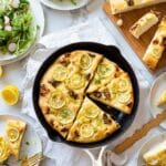 Leek Lemon and Thyme Skillet Focaccia Recipe