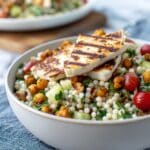 Mediterranean Grain Salad with Grilled Halloumi Recipe