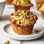 Decadent Pistachio Muffins with Crispy Pistachio Crumble Recipe