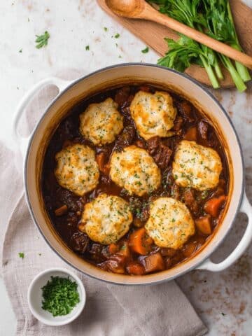 Beef Stew with Fluffy Dumplings Recipe