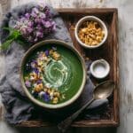 Nettle, Leek and Potato Soup with Garlic-Brown Butter Croutons Recipe