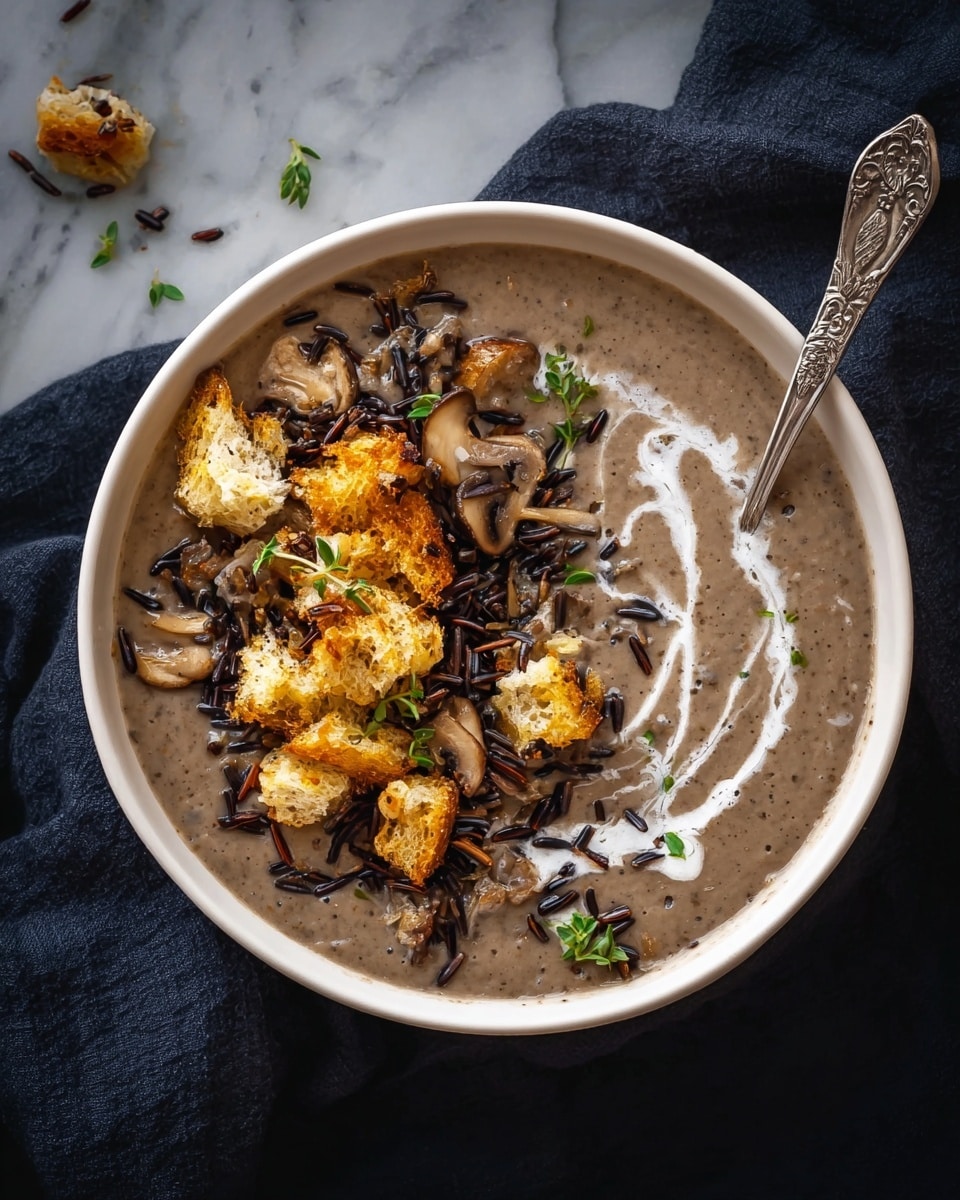 Creamy Mushroom Soup With Black Rice Cozy Earthy Delight Creamy Mushroom Soup With Black Rice Cozy Earthy Delight