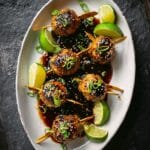 Japanese-Style Chicken (or Turkey) Meatballs (Tsukune) with Savory Soy Glaze Recipe