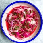 Pickled Red Onion with Sumac, Parsley, and Mint Recipe