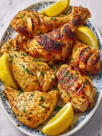 Yogurt-Marinated Roasted Chicken with Lemon and Herbs Recipe