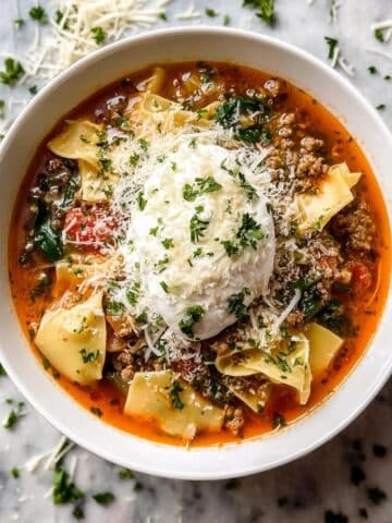 One Pot Lasagna Soup Recipe