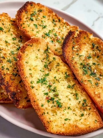 Hot Dog Bun Garlic Bread in Air Fryer Recipe