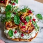 Halloumi Flatbreads with Hot Honey and Fresh Herb Garnish Recipe