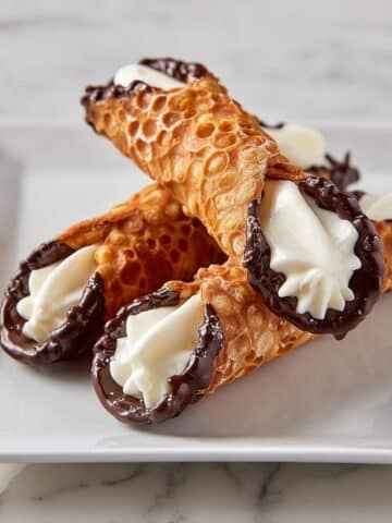 Brandy Snaps with Chantilly Cream and Chocolate Dipping Recipe
