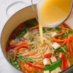 Miso Noodle Soup with Tofu, Vegetables, and Sesame Oil Recipe