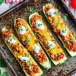 Taco Stuffed Zucchini Boats Recipe