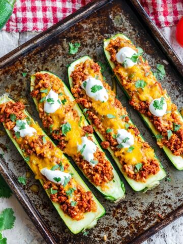 Taco Stuffed Zucchini Boats Recipe