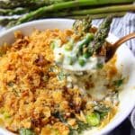 Cheesy Asparagus Casserole (Air Fryer or Oven) Recipe