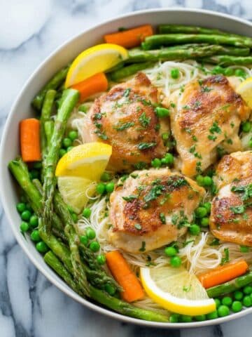 Chicken Primavera with Lemon and Fresh Vegetables Recipe