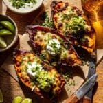 Loaded Chipotle Beef Sweet Potato Skins Recipe