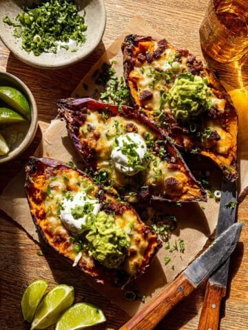Loaded Chipotle Beef Sweet Potato Skins Recipe