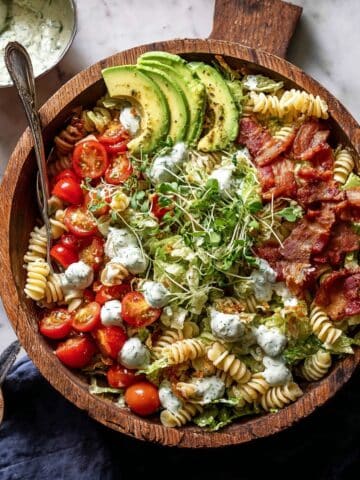 Creamy Avocado Ranch Chicken Pasta Salad Recipe