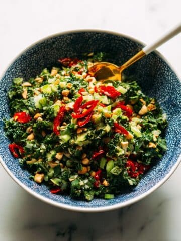Roasted Peanut Kale Crunch Salad Recipe