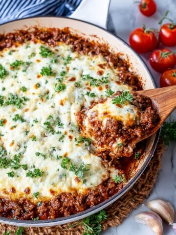 Cheesy Lasagna Skillet Recipe