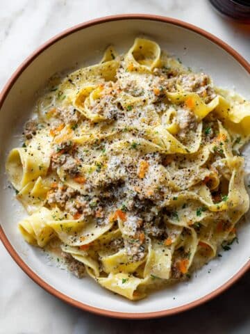 White Bolognese with Pappardelle Recipe