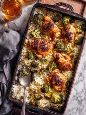 One Pan Ranch Cheddar Chicken and Rice Recipe