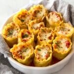 Lasagna Roll-Ups Made in a Muffin Tin Recipe
