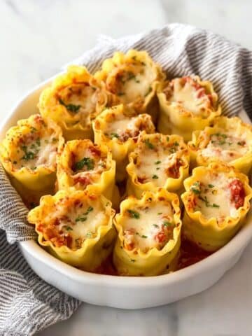 Lasagna Roll-Ups Made in a Muffin Tin Recipe