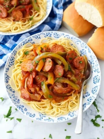 Chourico and Peppers Spaghetti Recipe