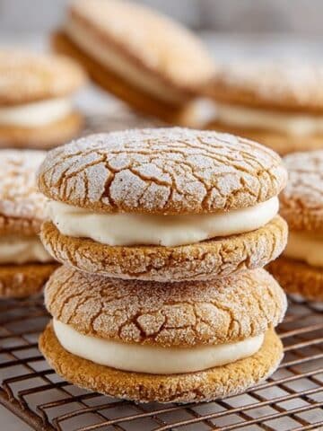 Crinkle Lemon Honey Sandwich Cookies Recipe