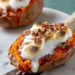 Marshmallow Creme Baked Sweet Potatoes Recipe