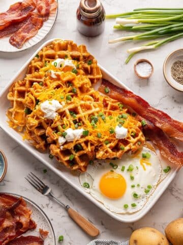 Cheesy Potato Waffles Recipe