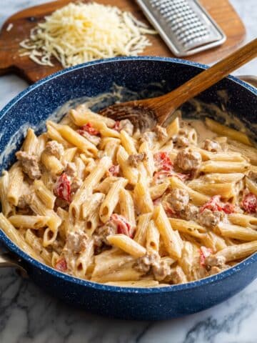 Penne with Tomato Sage Sausage Sauce Recipe