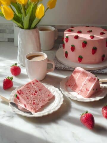 Strawberry Layer Cake with Strawberry Cream Cheese Frosting Recipe
