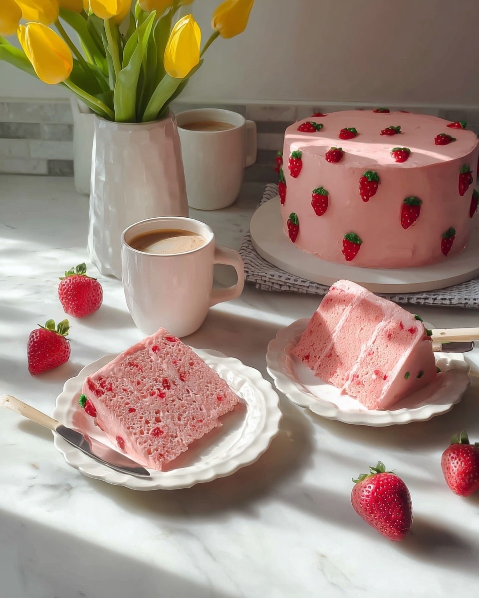 Strawberry Layer Cake with Strawberry Cream Cheese Frosting ...