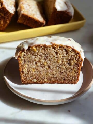 Butter Pecan Banana Bread with Cream Cheese Frosting Recipe