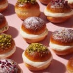Lemon and Elderflower Maritozzi with Pistachio and Raspberry Recipe