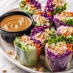Spring Rolls with Shrimp and Fresh Vegetables with Peanut Dipping Sauce Recipe