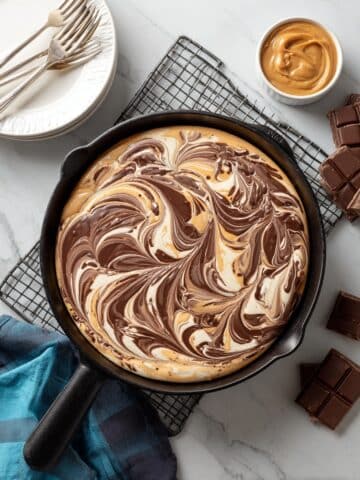 Peanut Butter Brownie Skillet Recipe