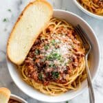 Instant Pot Spaghetti with Ground Beef and Tomato Sauce Recipe