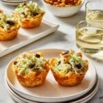 Brussels Sprout Slaw with Cheddar Cheese Cups Recipe
