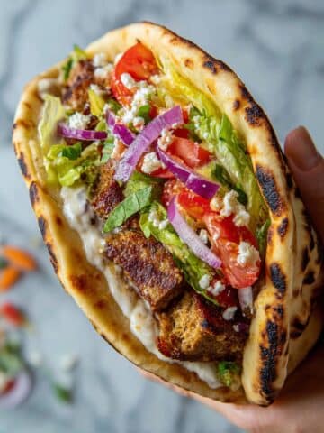 Chicken Souvlaki Wraps with Tzatziki and Fresh Salad Recipe