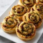 Sun-Dried Tomato Puff Pastry Palmiers with Pesto Recipe